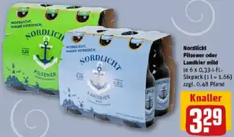 REWE Nordlicht Pilsener oder Landbier mild Angebot