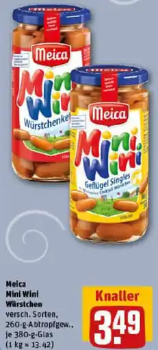 REWE Meica Mini Wini Würstchen Angebot