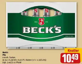 REWE Beck's Pils Angebot