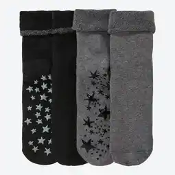NKD Damen-ABS-Frotteesocken mit Glitzer, 2er-Pack Angebot