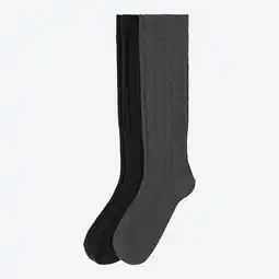 NKD Damen-Kniestrümpfe mit Zopf-Muster, 2er-Pack Angebot