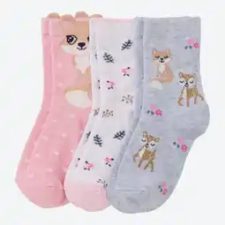 NKD Kinder-Mädchen-Socken mit Waldtier-Motiv, 3er-Pack Angebot