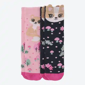 NKD Kinder-Mädchen-Thermosocken mit Tier-Motiven, 2er-Pack Angebot