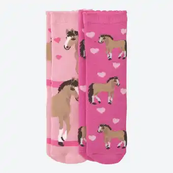 NKD Kinder-Mädchen-Thermosocken mit Pferde-Motiv, 2er-Pack Angebot