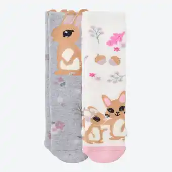 NKD Kinder-Mädchen-Thermosocken mit Tier-Motiven, 2er-Pack Angebot