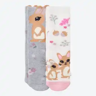 NKD Kinder-Mädchen-Thermosocken mit Tier-Motiven, 2er-Pack Angebot