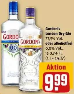 REWE Gordon's London Dry Gin oder alkoholfrei Angebot