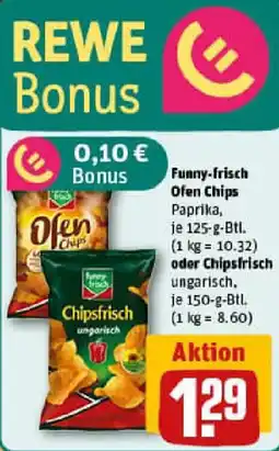 REWE Funny-frisch Ofen Chips oder Chipsfrisch Angebot