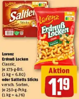 REWE Lorenz Extnuß Locken oder Saltletts Sticks Angebot