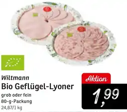 KONSUM Wiltmann Bio Geflügel-Lyoner Angebot