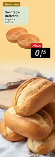 KONSUM Sonntagsbrötchen Angebot