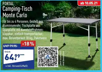 Aldi Nord Portal Camping Tisch Monte Carlo Angebot