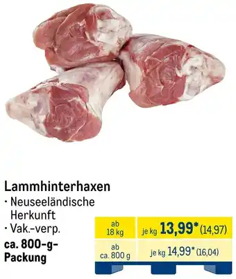 METRO Lammhinterhaxen Angebot