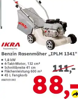 Globus Baumarkt IKRA Benzin Rasenmäher „IPLM 1341" Angebot