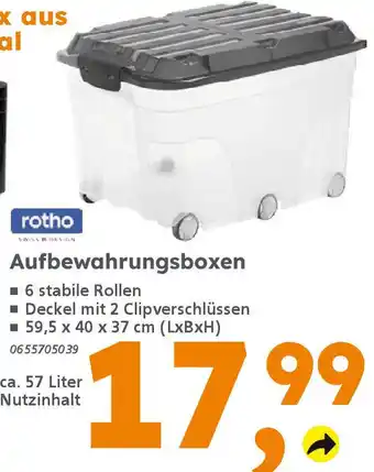 Globus Baumarkt rotho Aufbewahrungsboxen Angebot