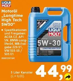 Globus Baumarkt LIQUI MOLY Motoröl „Longtime High Tech 5W30" Angebot