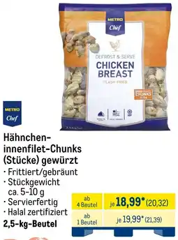 METRO METRO Chef Hähncheninnenfilet-Chunks (Stücke) gewürzt Angebot