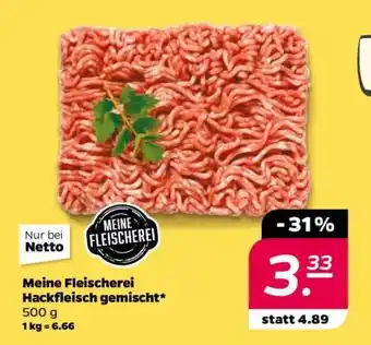 NETTO Meine Fleischerei Hackfleisch gemischt Angebot