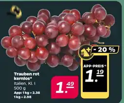 NETTO Trauben rot kernlos Angebot