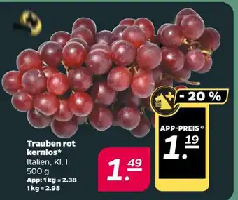 NETTO Trauben rot kernlos Angebot