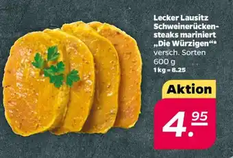 NETTO Lecker Lausitz Schweinerückensteaks mariniert Die Würzigen Angebot