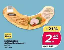 NETTO FARMLÄNDER Geflügelfleischwurst Angebot