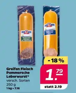 NETTO Greifen Fleisch Pommersche Leberwurst Angebot