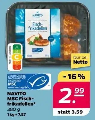 NETTO NAVITO MSC Fischfrikadellen Angebot