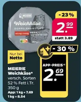NETTO MEIERIE Weichkäse Angebot