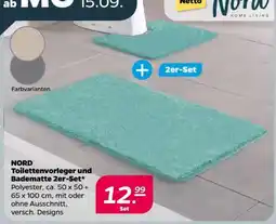 NETTO NORD Toilettenvorleger und Badematte 2er-Set Angebot