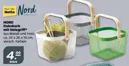 NETTO NORD Dekokorb mit Holzgriff Angebot