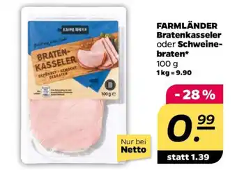 NETTO FARMLÄNDER Bratenkasseler oder Schweinebraten Angebot