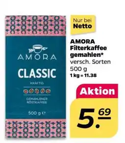 NETTO AMORA Filterkaffee gemahlen Angebot