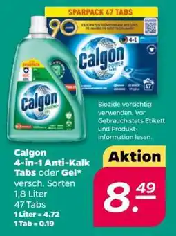 NETTO Calgon 4-in-1 Anti-Kalk Tabs oder Gel Angebot