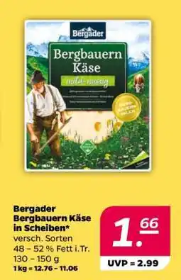 NETTO Bergader Bergbauern Käse in Scheiben Angebot