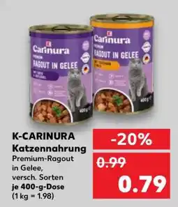 Kaufland K-CARINURA Katzennahrung Angebot