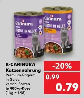 Kaufland K-CARINURA Katzennahrung Angebot