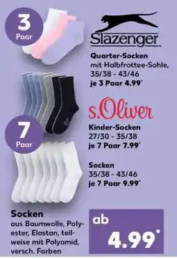 Kaufland SLAZENGER Quarter-Socken Angebot