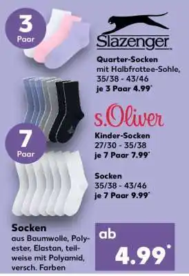 Kaufland SLAZENGER Quarter-Socken Angebot
