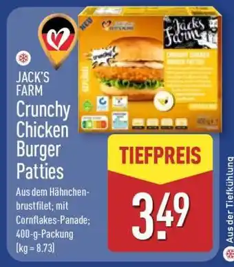 Aldi Nord JACK'S FARM Crunchy Chicken Burger Patties Angebot