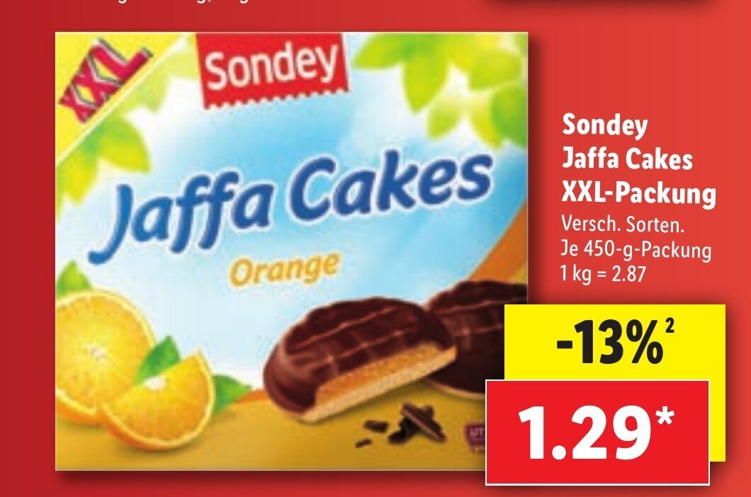 Sondey Jaffa Cakes XXL packung Angebot bei Lidl