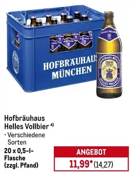 METRO Hofbräuhaus Helles Vollbier Angebot