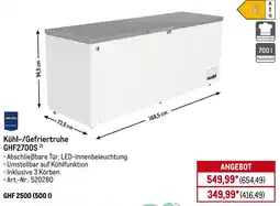 METRO METRO PROFESSIONAL Kühl-/Gefriertruhe GHF2700S Angebot