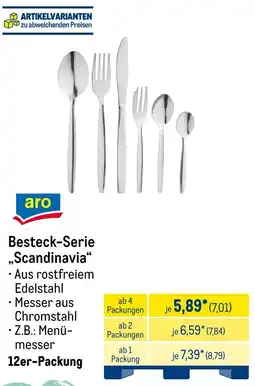 METRO aro Besteck-Serie „Scandinavia“ Angebot