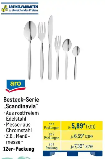 METRO aro Besteck-Serie „Scandinavia“ Angebot