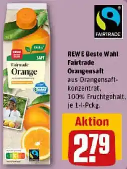 REWE REWE Beste Wahl Fairtrade Orangensaft Angebot