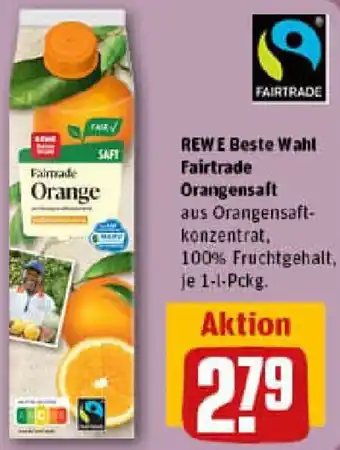 REWE REWE Beste Wahl Fairtrade Orangensaft Angebot