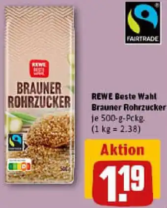 REWE REWE Beste Wahl Brauner Rohrzucker Angebot