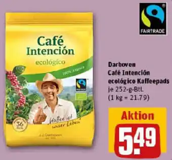 REWE Darboven Café Intención ecológico Kaffeepads Angebot