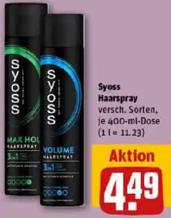 REWE Syoss Haarspray Angebot